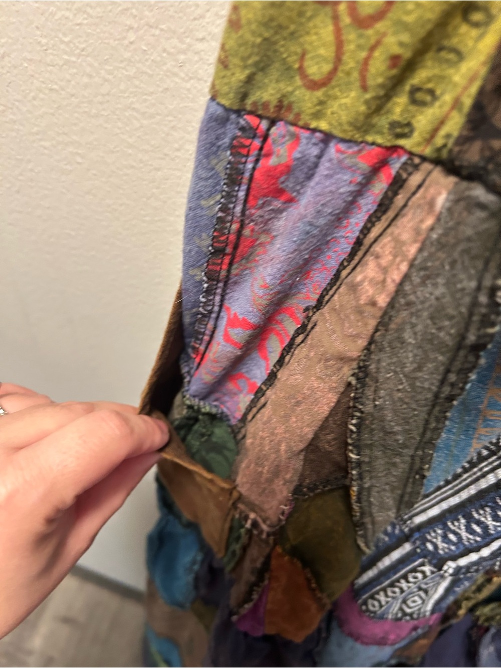 Boho Patchwork Multicolor Women's Wide-leg Jumpsuit - Picture 4 of 4